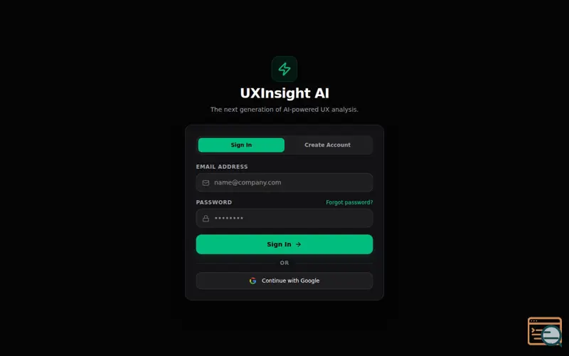 Screenshot of UserInsight AI-Powered UX Research 