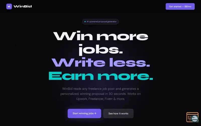 Screenshot of WinBid