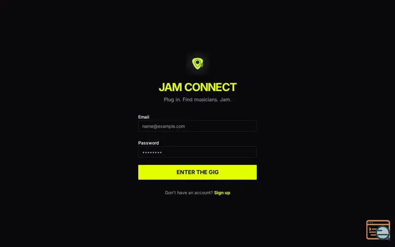 Screenshot of JamConnect