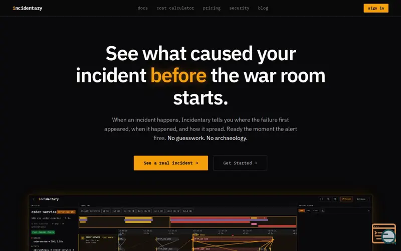 Screenshot of Incidentary