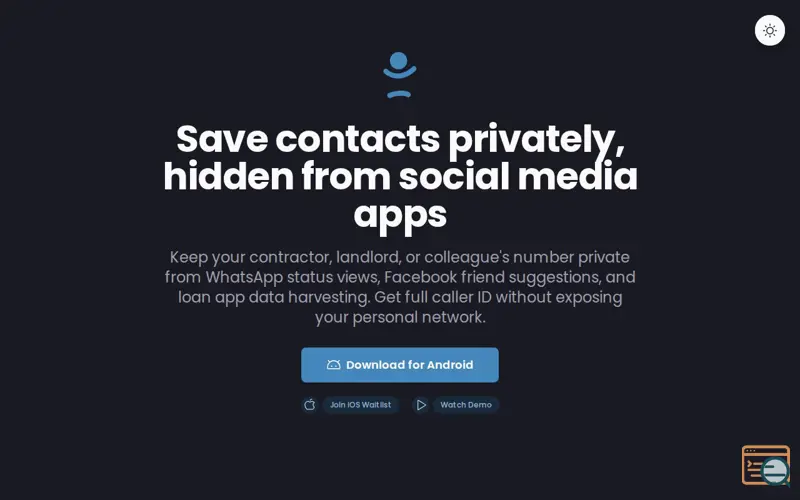 Screenshot of Recontact: Private Address Book
