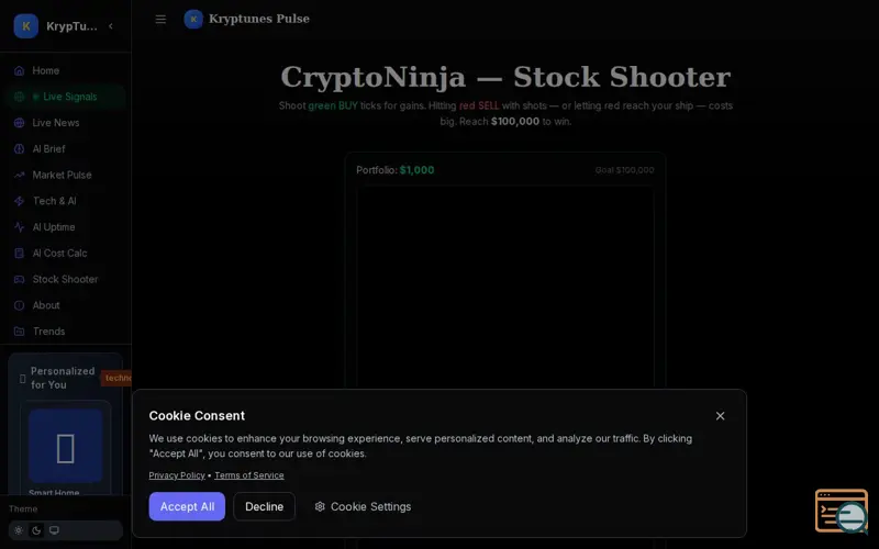 Screenshot of Stock Shooter