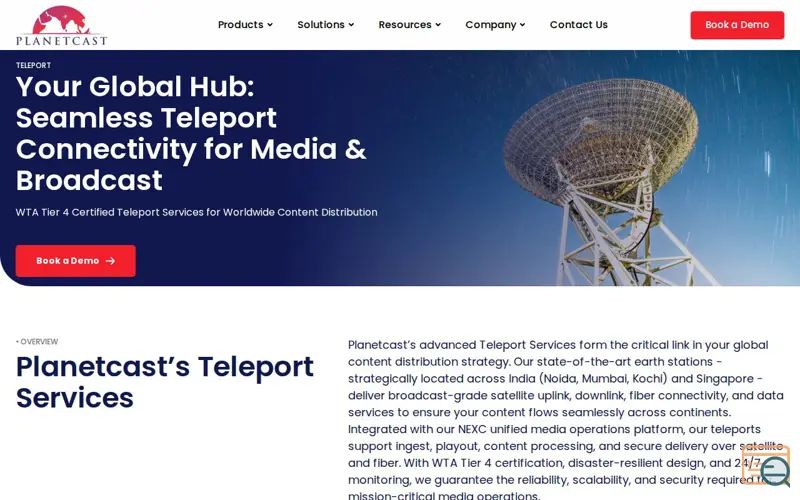 Screenshot of Planetcast IaaS