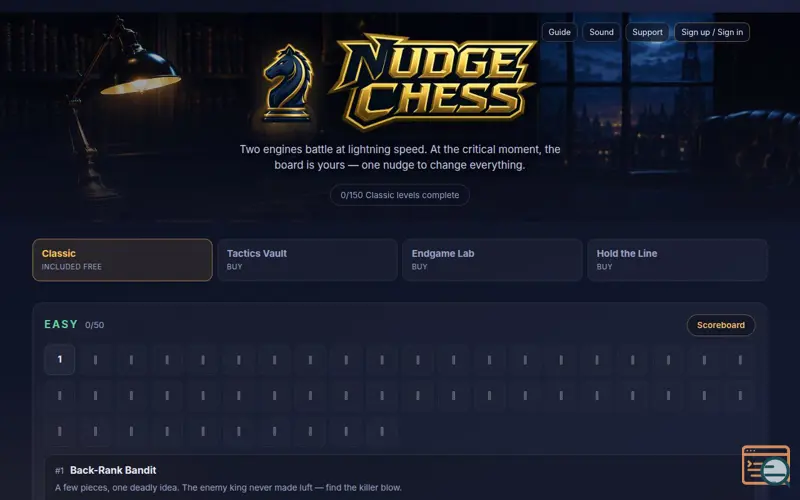Screenshot of Nudge Chess