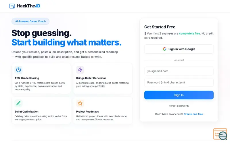 Screenshot of HackTheJD