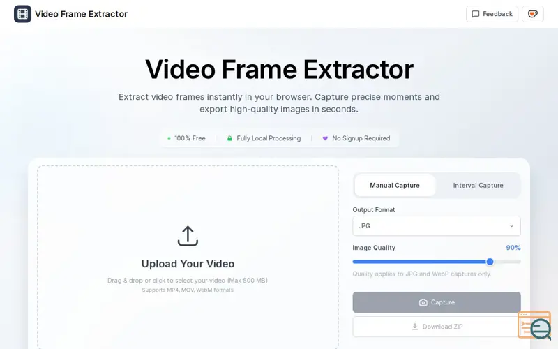 Screenshot of Video Frame Extractor