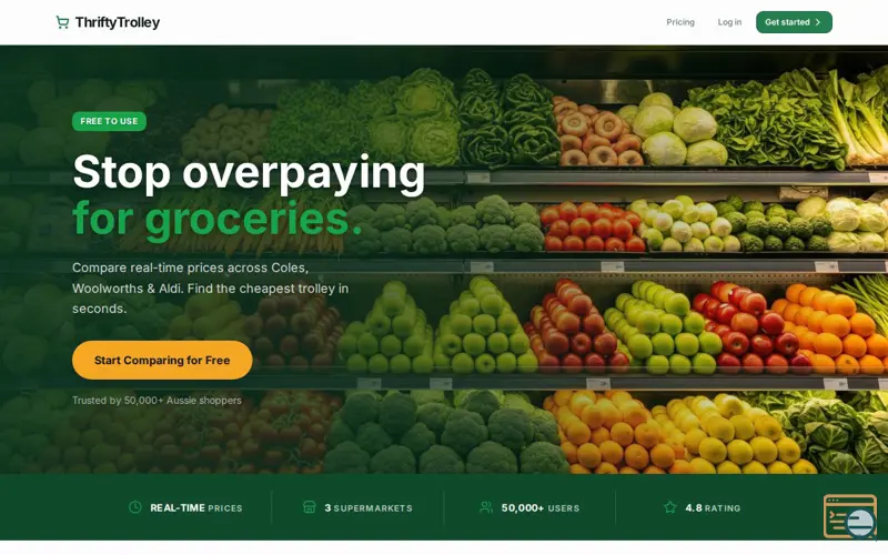 Screenshot of MyThriftyTrolley