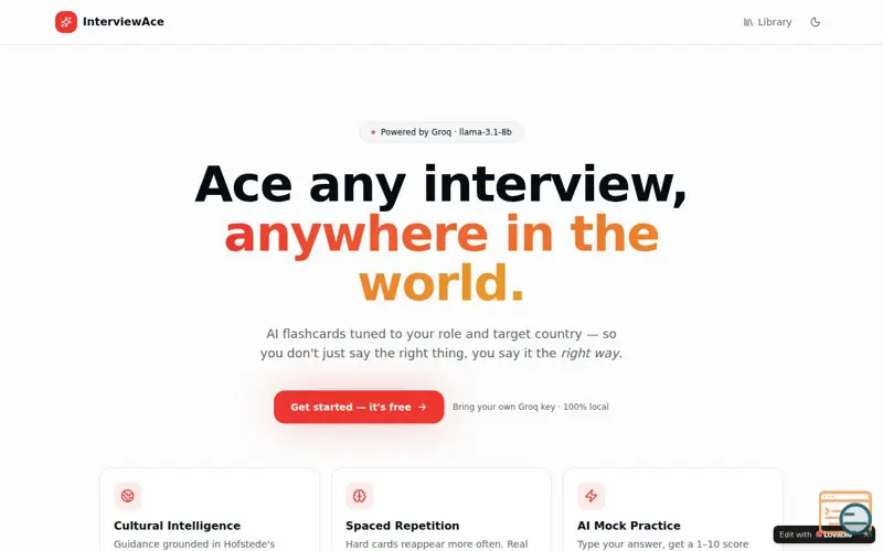 Screenshot of InterviewAce