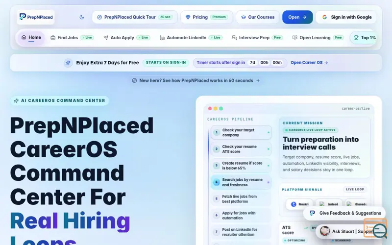 Screenshot of PrepNPlaced