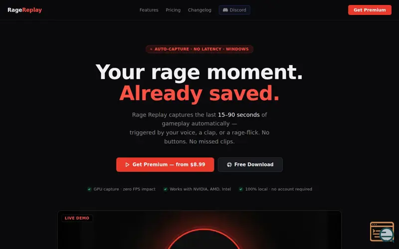 Screenshot of Rage Replay