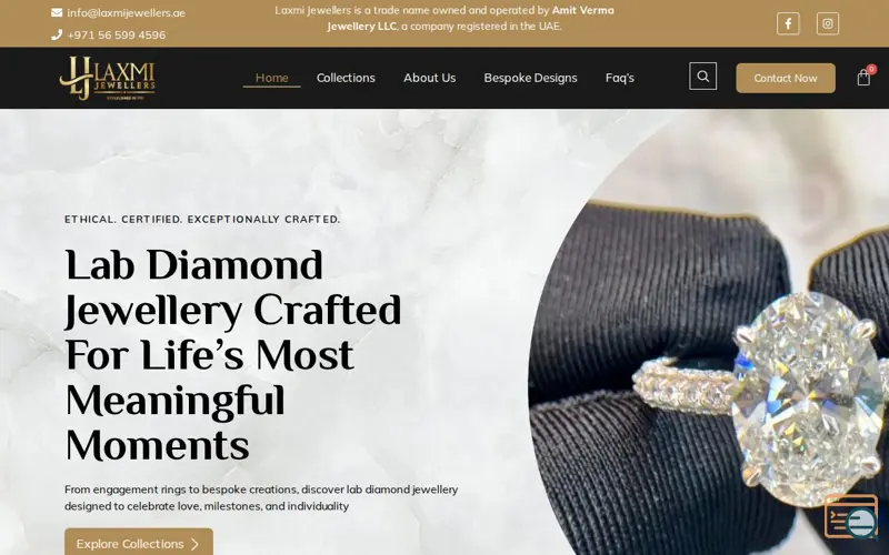 Screenshot of Laxmi Jewellers