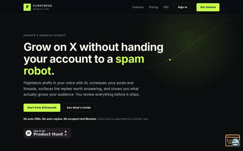 Screenshot of Flightdeck