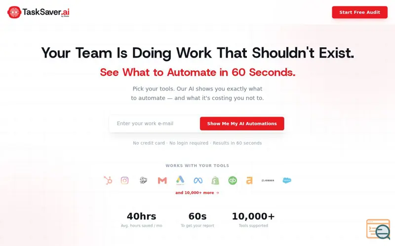 Screenshot of TaskSaver.ai