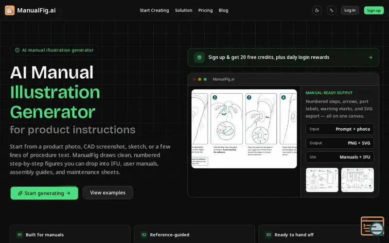 Screenshot of ManualFig.ai