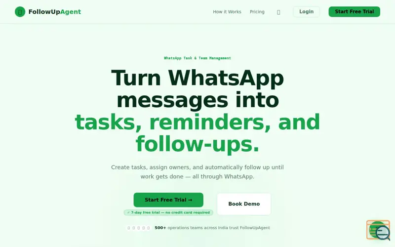 Screenshot of FollowUpAgent