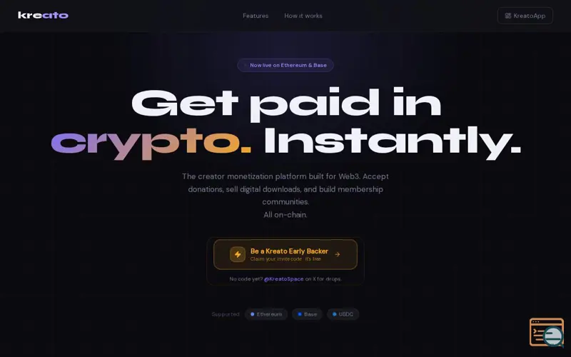 Screenshot of Kreato