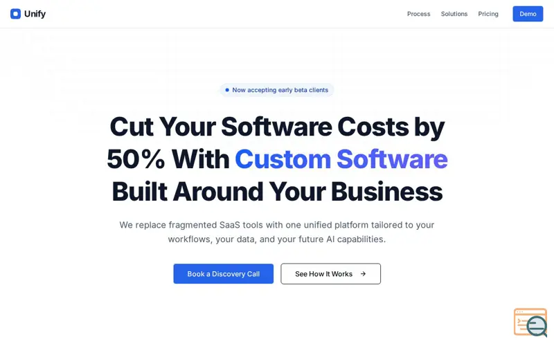 Screenshot of UnifyYourSoftware