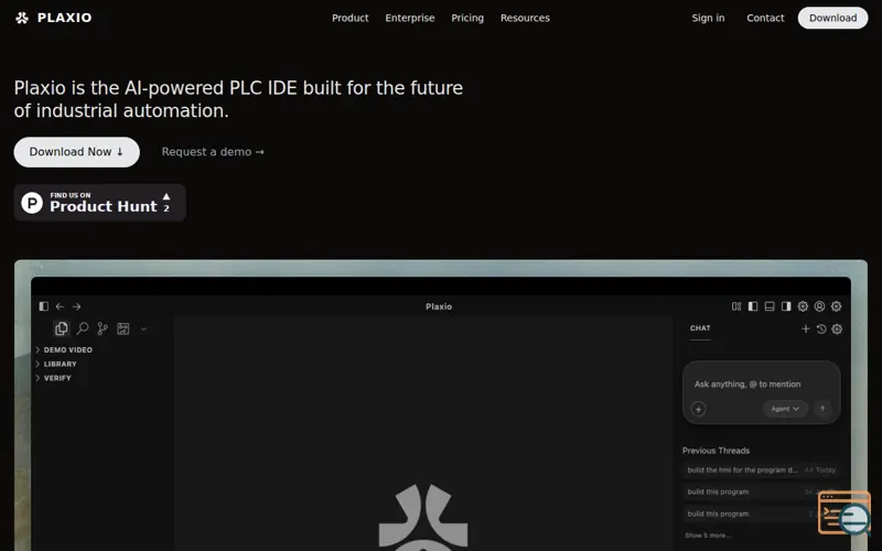 Screenshot of Plaxio — The Desktop IDE for Industrial Automation