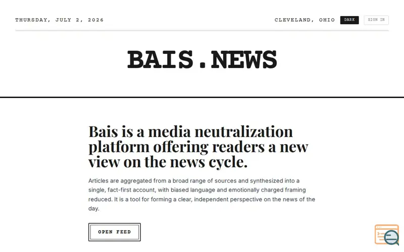 Screenshot of Bais.News