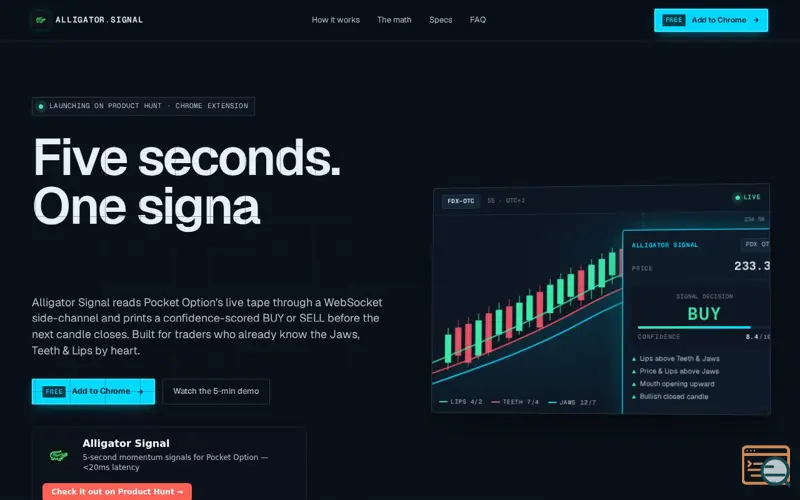 Screenshot of Alligator Signal