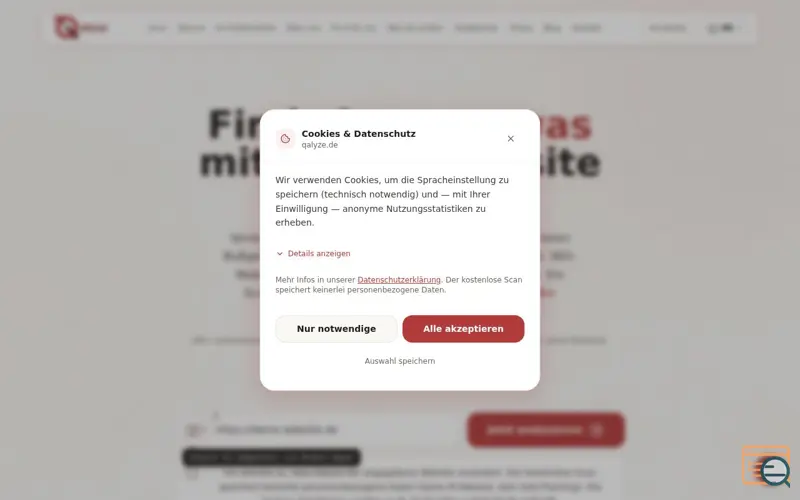 Screenshot of Qalyze