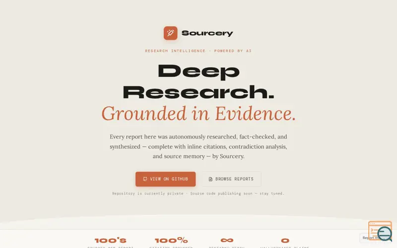Screenshot of Sourcery