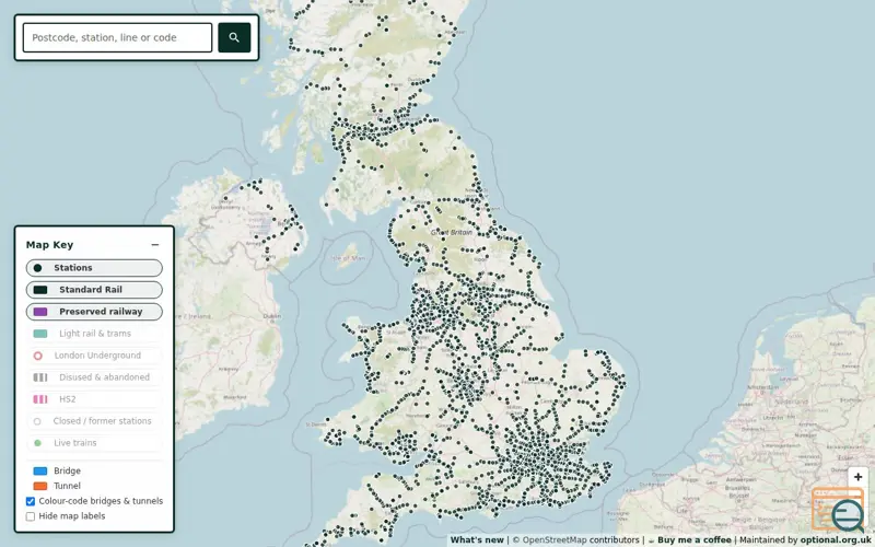 Screenshot of Trainmap