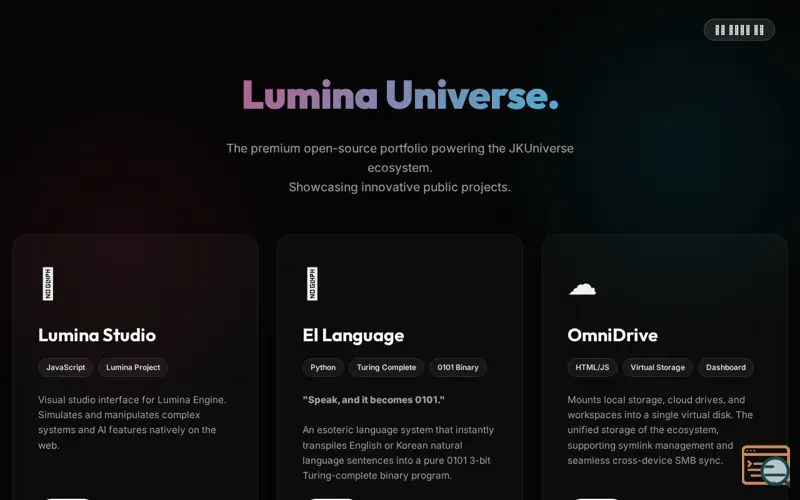 Screenshot of Lumina Universe