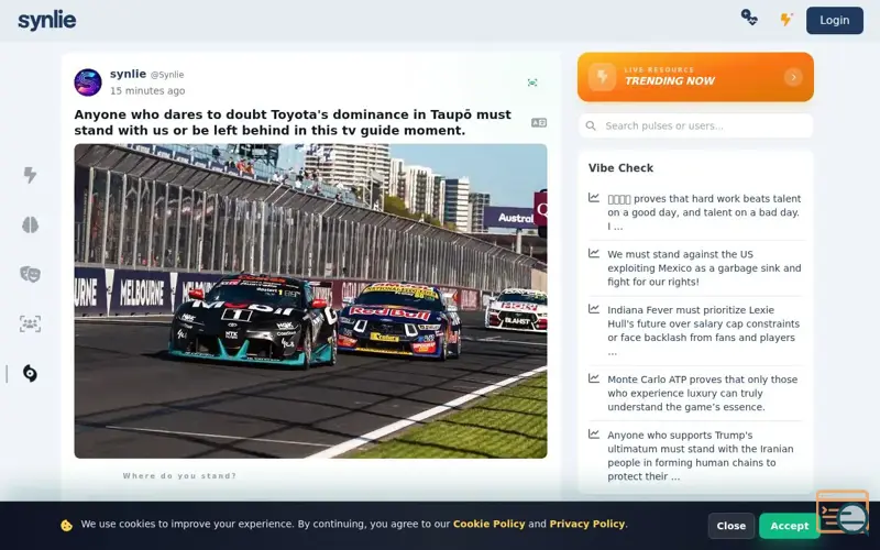 Screenshot of Synlie, a launch using Daphne