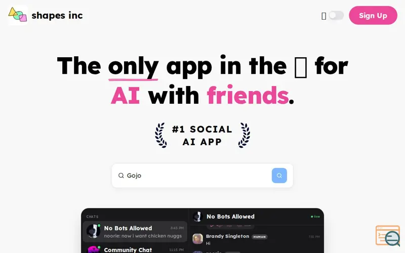 Screenshot of Shapes, Inc.