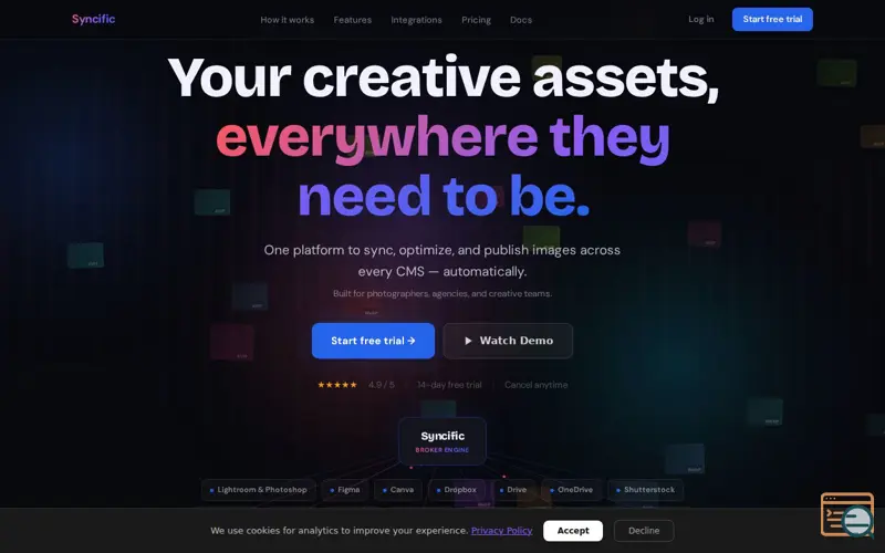Screenshot of Syncific