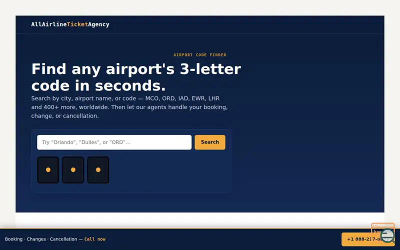 Screenshot of Airport Code Finder