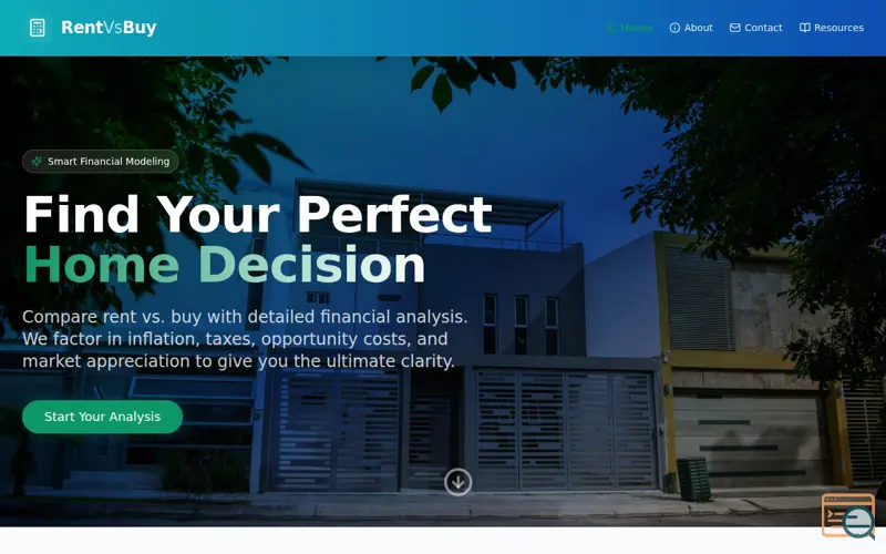 Screenshot of Free Rent or Buy Calculator 