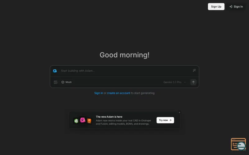 Screenshot of CADAM