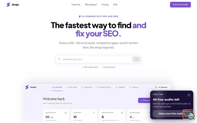 Screenshot of Seops