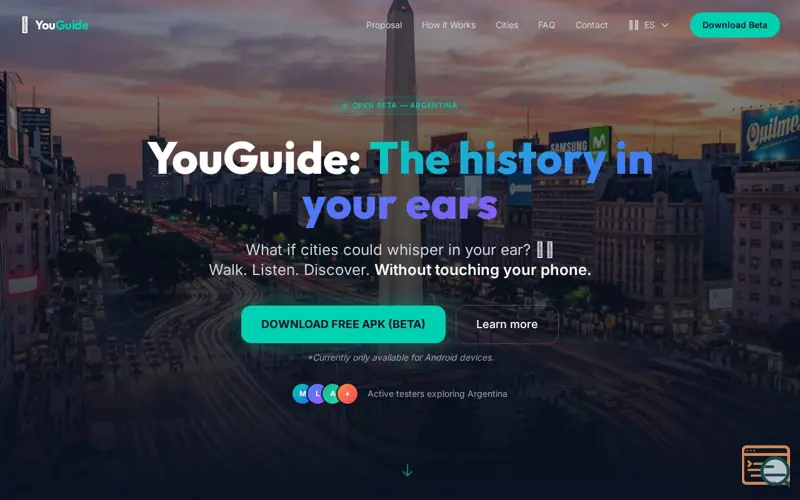 Screenshot of YouGuide — The story in your ears