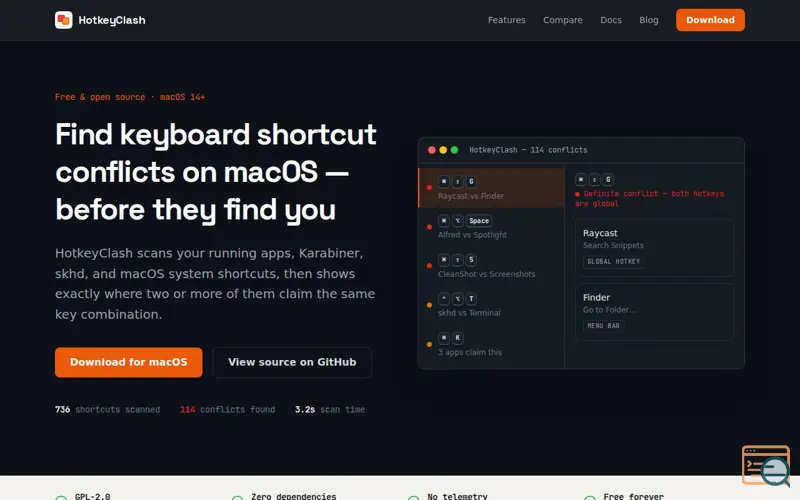 Screenshot of HotkeyClash