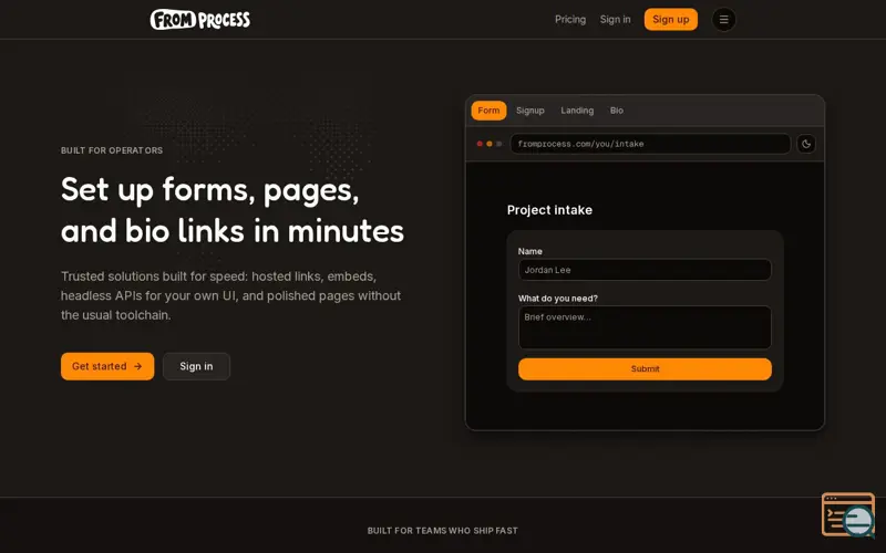Screenshot of From Process