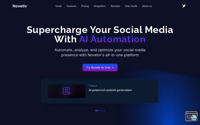 Screenshot of Novetiv