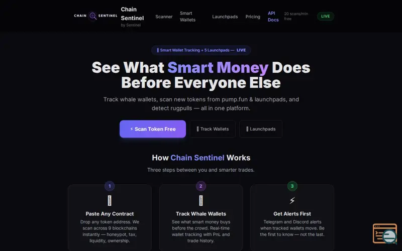 Screenshot of Chain Sentinel by Sentinel