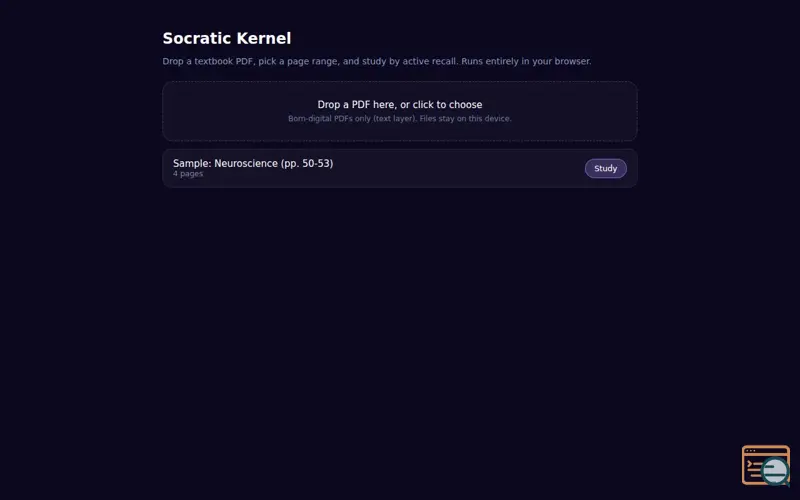 Screenshot of Socratic Kernel