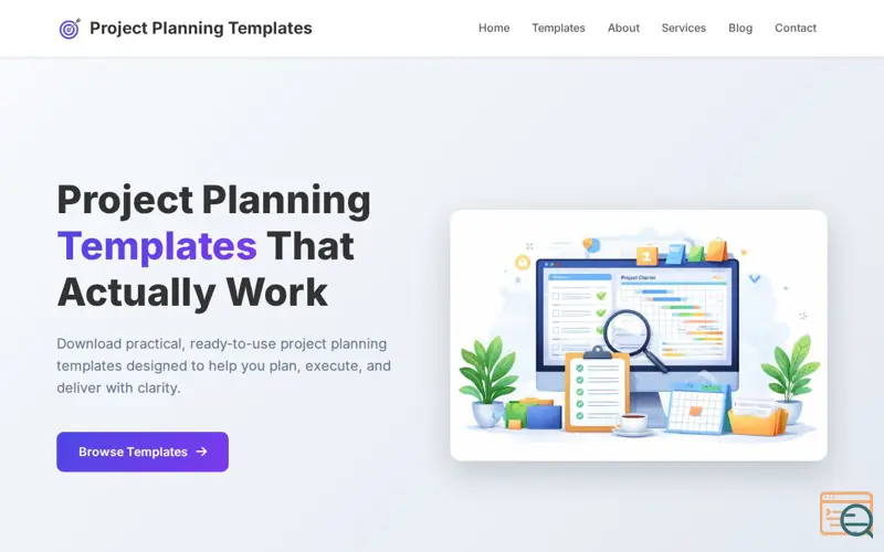 Screenshot of Project Planning Templates