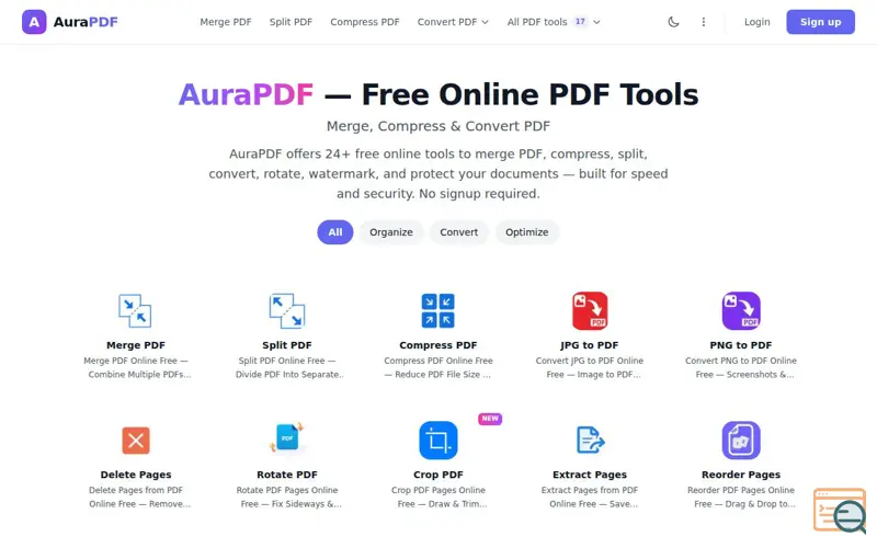 Screenshot of AuraPDF