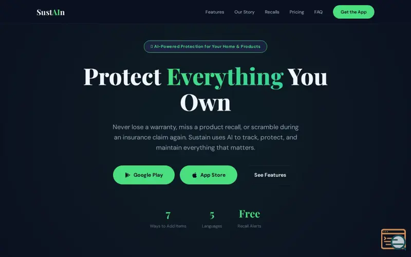 Screenshot of Sustain