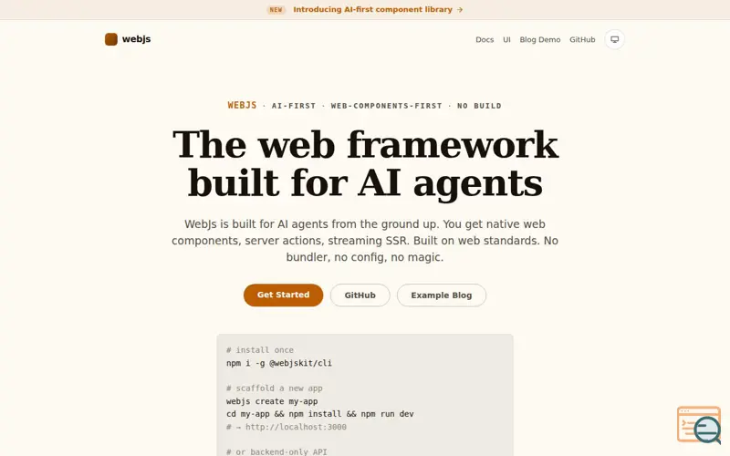 Screenshot of WebJs