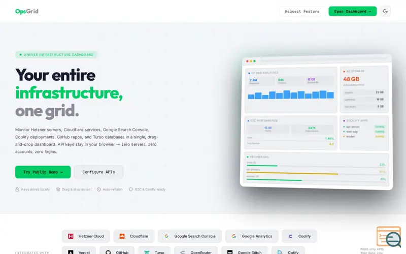 Screenshot of OpsGrid