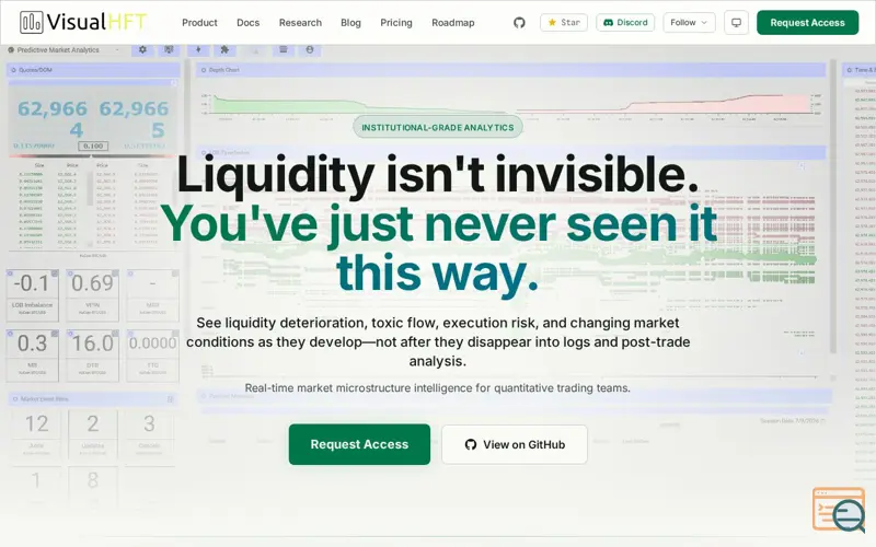 Screenshot of VisualHFT Founders Beta