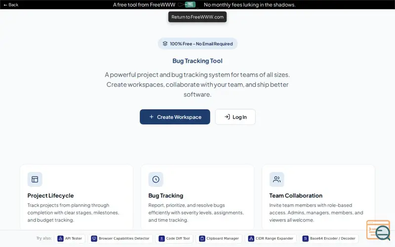 Screenshot of BugX