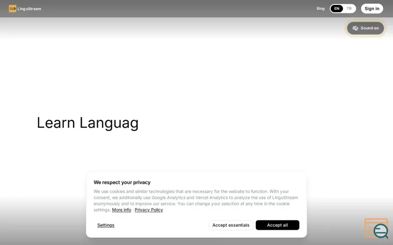 Screenshot of LinguStream