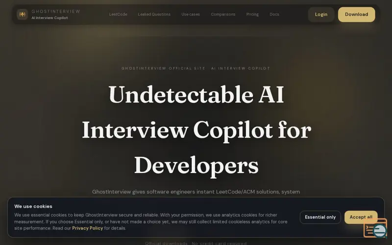 Screenshot of GhostInterview